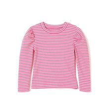 将图片加载到图库查看器，girls pink striped t-shirt
