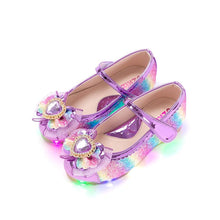 将图片加载到图库查看器，girls purple rainbow mary jane shoes
