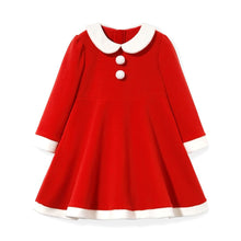 将图片加载到图库查看器，girls red christmas dress
