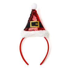 将图片加载到图库查看器，girls red santa headband
