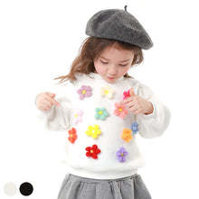 将图片加载到图库查看器，girls ivory knit sweatshirt
