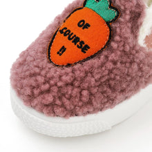 将图片加载到图库查看器，kids pink fur slip-on shoes
