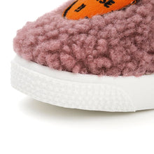 将图片加载到图库查看器，kids pink fur slip-on shoes
