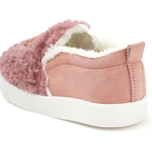 将图片加载到图库查看器，kids pink fur slip-on shoes
