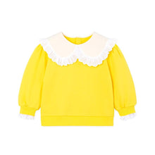 将图片加载到图库查看器，girls yellow frill sweatshirt
