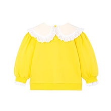 将图片加载到图库查看器，girls yellow frill sweatshirt

