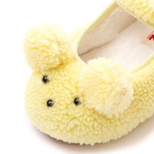 将图片加载到图库查看器，girls yellow fur mary jane shoes
