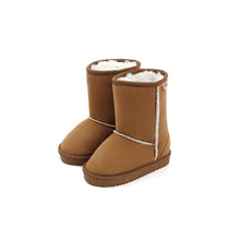 将图片加载到图库查看器，girls brown winter fur boots
