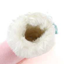 将图片加载到图库查看器，girls pink winter fur boots
