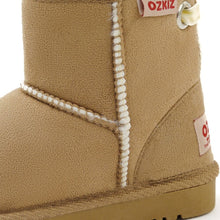 将图片加载到图库查看器，kids beige winter fur boots
