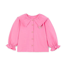 将图片加载到图库查看器，girls pink cardigan
