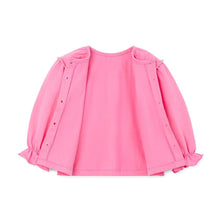 将图片加载到图库查看器，girls pink cardigan

