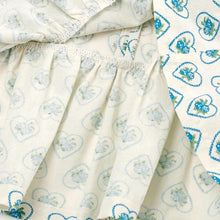 将图片加载到图库查看器，girls blue heart dress
