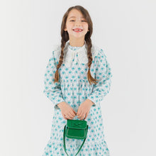 将图片加载到图库查看器，girls blue heart dress
