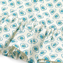 将图片加载到图库查看器，girls blue heart dress
