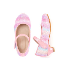 将图片加载到图库查看器，girls pink glitter mary jane shoes
