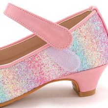 将图片加载到图库查看器，girls pink glitter mary jane shoes
