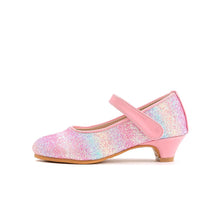 将图片加载到图库查看器，girls pink glitter mary jane shoes
