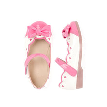 将图片加载到图库查看器，girls pink white mary jane shoes

