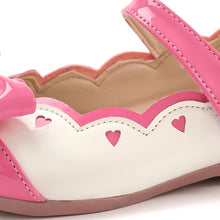 将图片加载到图库查看器，girls pink white mary jane shoes
