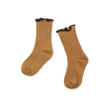将图片加载到图库查看器，kids mustard colored  socks
