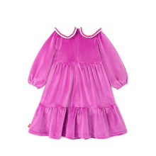 将图片加载到图库查看器，girls purple velour dress
