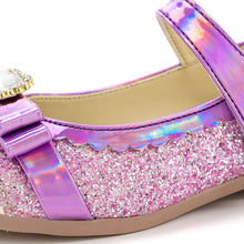 将图片加载到图库查看器，girls purple glitter mary jane shoes
