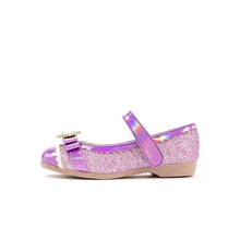 将图片加载到图库查看器，girls purple glitter mary jane shoes
