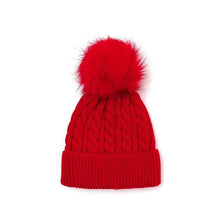 将图片加载到图库查看器，kids red knit hat
