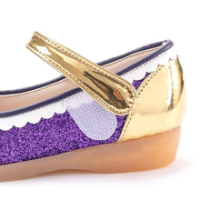 将图片加载到图库查看器，purple mary jane shoes with led for girls
