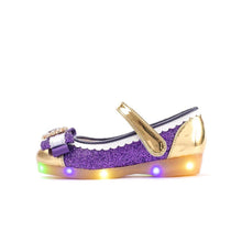 将图片加载到图库查看器，purple mary jane shoes with led for girls

