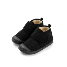 将图片加载到图库查看器，kids black fur boots

