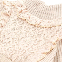 将图片加载到图库查看器，girls beige knit dress

