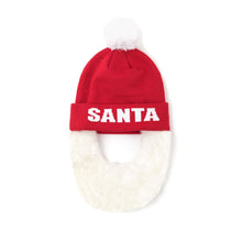 将图片加载到图库查看器，'Santa Claus' Beanie Fur Hat (Detachable Beard)
