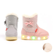 将图片加载到图库查看器，girls led padded boots
