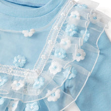 将图片加载到图库查看器，girls blue t-shirt
