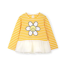 将图片加载到图库查看器，girls yellow striped t-shirt
