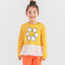 将图片加载到图库查看器，girls yellow striped t-shirt
