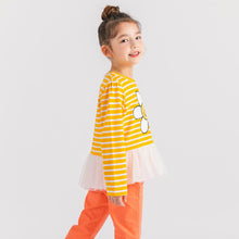 将图片加载到图库查看器，girls yellow striped t-shirt
