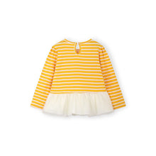 将图片加载到图库查看器，girls yellow striped t-shirt
