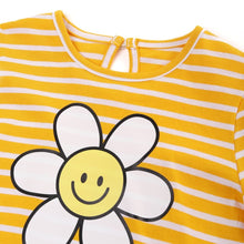 将图片加载到图库查看器，girls yellow striped t-shirt
