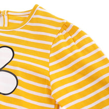 将图片加载到图库查看器，girls yellow striped t-shirt
