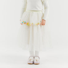 将图片加载到图库查看器，girls ivory tulle skirt
