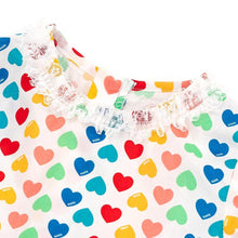 将图片加载到图库查看器，girls rainbow heart tulle dress
