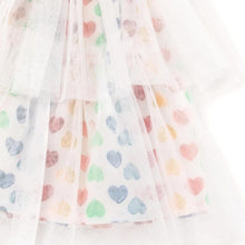 将图片加载到图库查看器，girls rainbow heart tulle skirt
