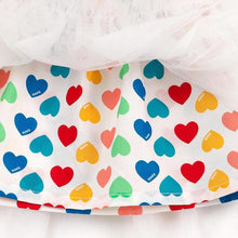 将图片加载到图库查看器，girls rainbow heart tulle skirt
