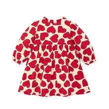 将图片加载到图库查看器，girls heart printed dress

