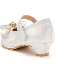 将图片加载到图库查看器，girls silver mary jane shoes
