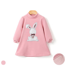 将图片加载到图库查看器，girls pink fleece dress
