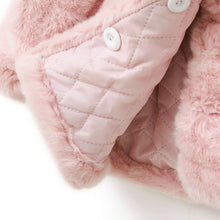 将图片加载到图库查看器，girls pink shearling coat
